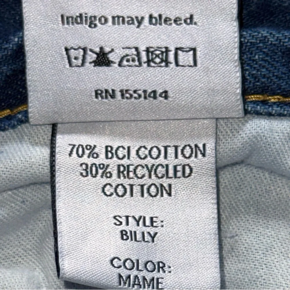 👖🛹 BOYISH Billy Straight Denim Jeans‎ Medium Wash Distressed Eco Women's Sz 27